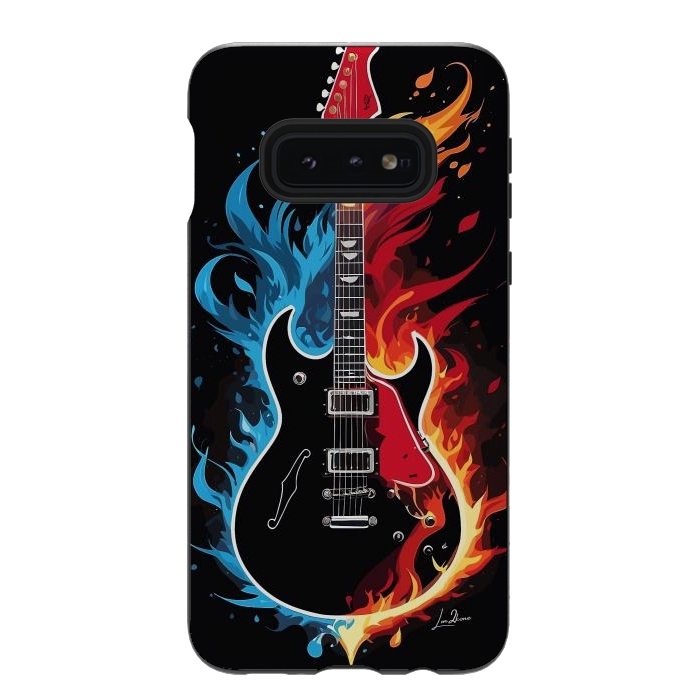 Galaxy S10e StrongFit Epic Blazing Guitar by LM2Kone