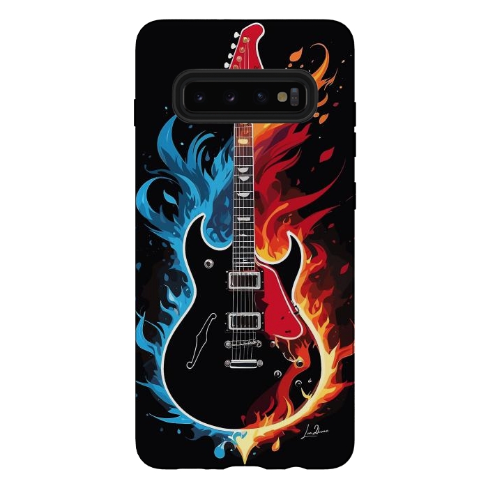 Galaxy S10 plus StrongFit Epic Blazing Guitar by LM2Kone