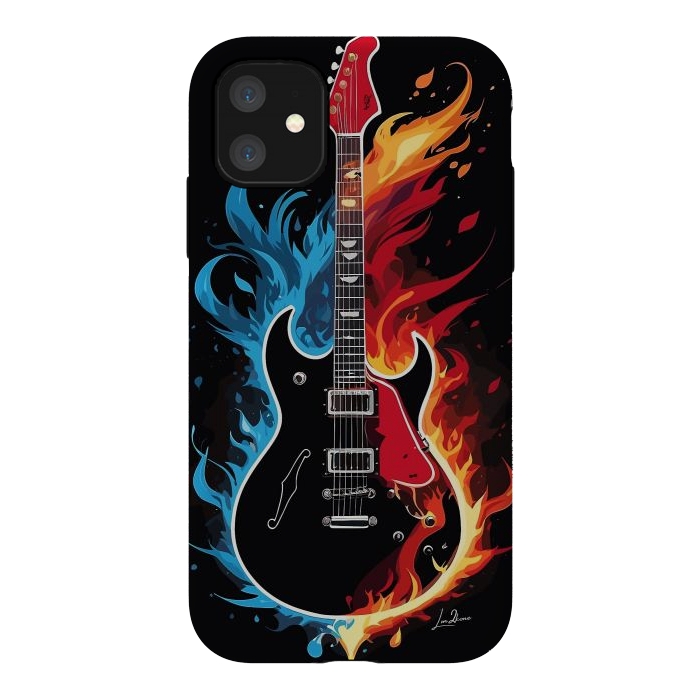 iPhone 11 StrongFit Epic Blazing Guitar by LM2Kone