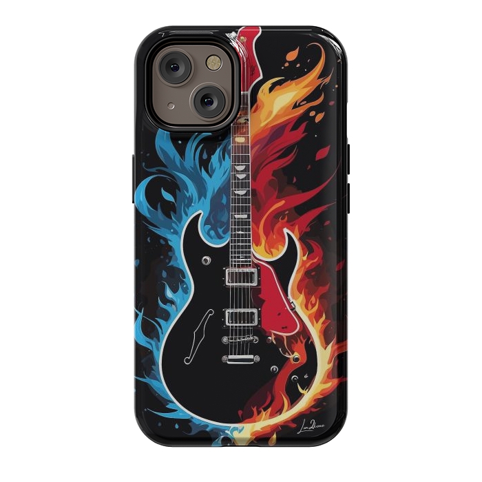 iPhone 14 StrongFit Epic Blazing Guitar by LM2Kone