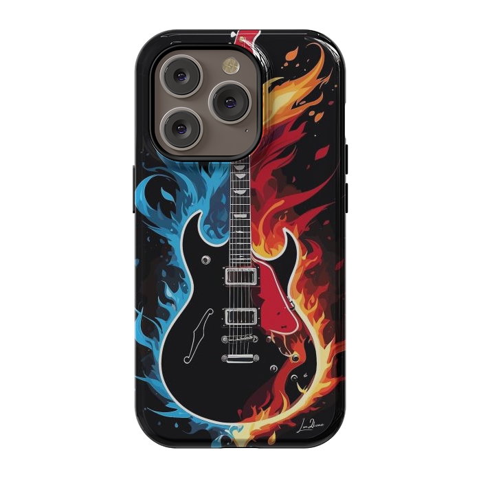 iPhone 14 Pro StrongFit Epic Blazing Guitar by LM2Kone