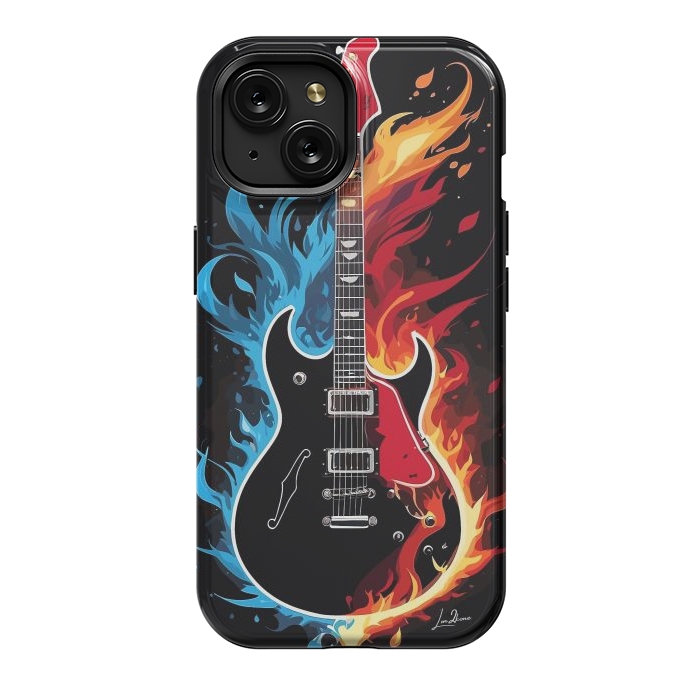 iPhone 15 StrongFit Epic Blazing Guitar by LM2Kone