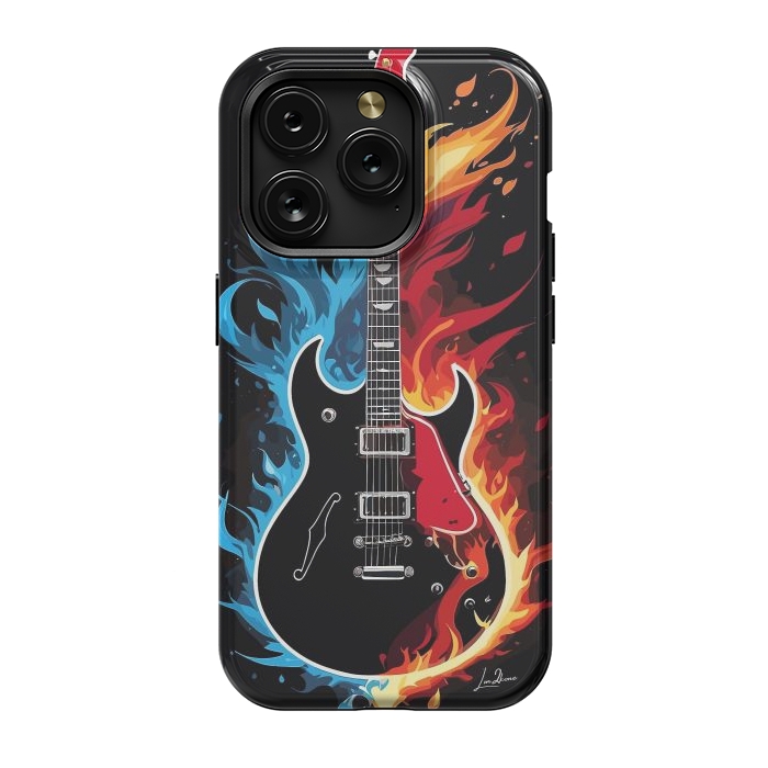 iPhone 15 Pro StrongFit Epic Blazing Guitar by LM2Kone