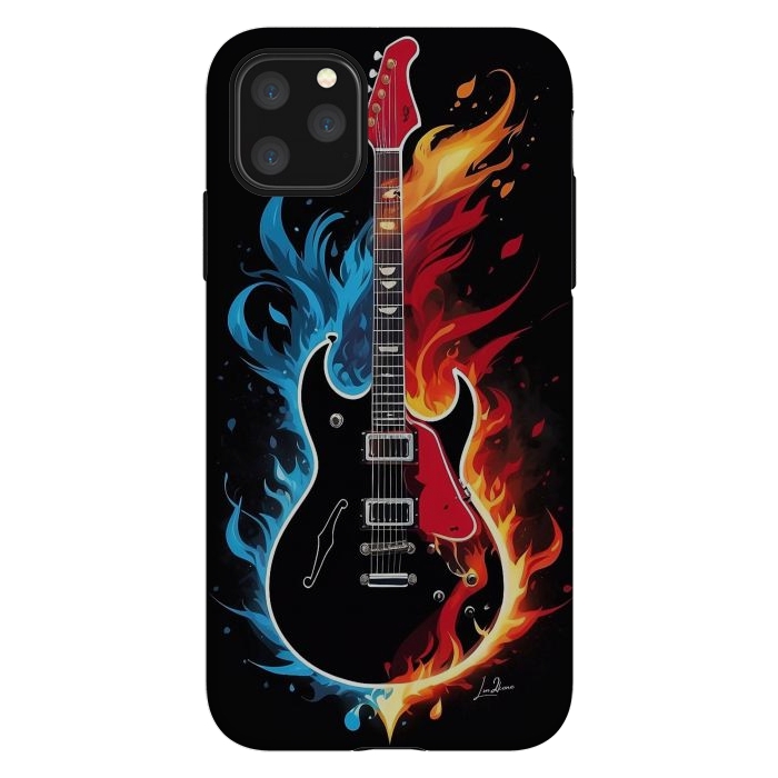 iPhone 11 Pro Max StrongFit Epic Blazing Guitar by LM2Kone