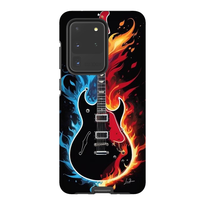 Galaxy S20 Ultra StrongFit Epic Blazing Guitar by LM2Kone