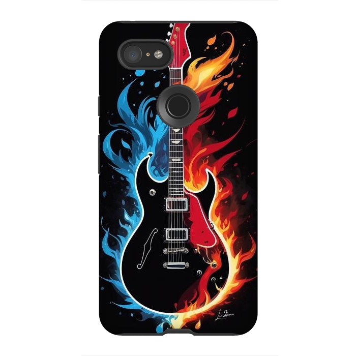 Pixel 3XL StrongFit Epic Blazing Guitar by LM2Kone