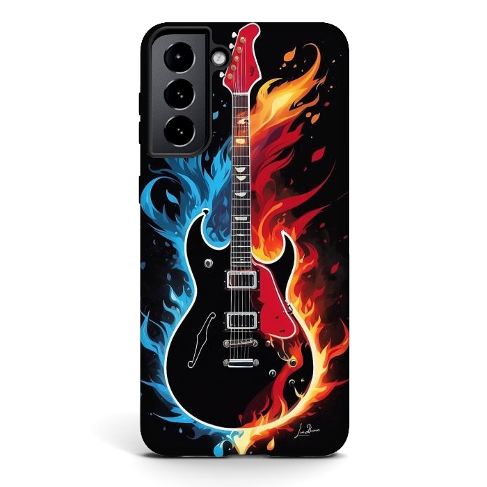 Galaxy S21 StrongFit Epic Blazing Guitar by LM2Kone