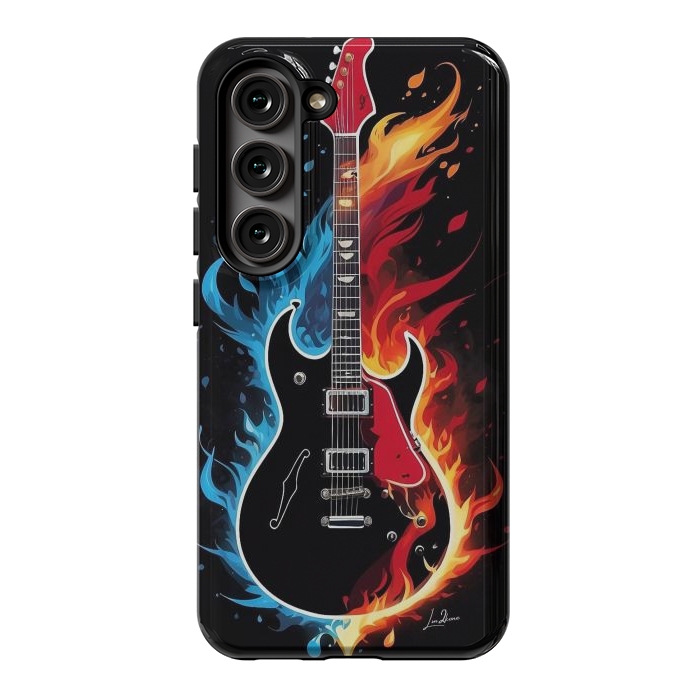 Galaxy S23 StrongFit Epic Blazing Guitar by LM2Kone