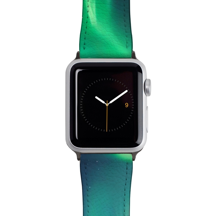 Watch 42mm / 44mm Strap PU leather Aurora Borealis by JohnnyVillas