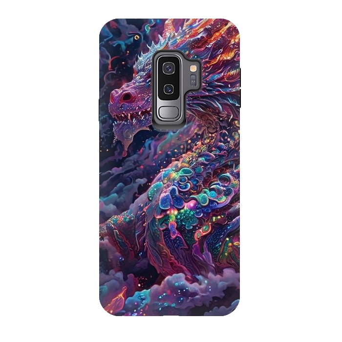 Galaxy S9 plus StrongFit Iridescent Mythical Dragon by JohnnyVillas