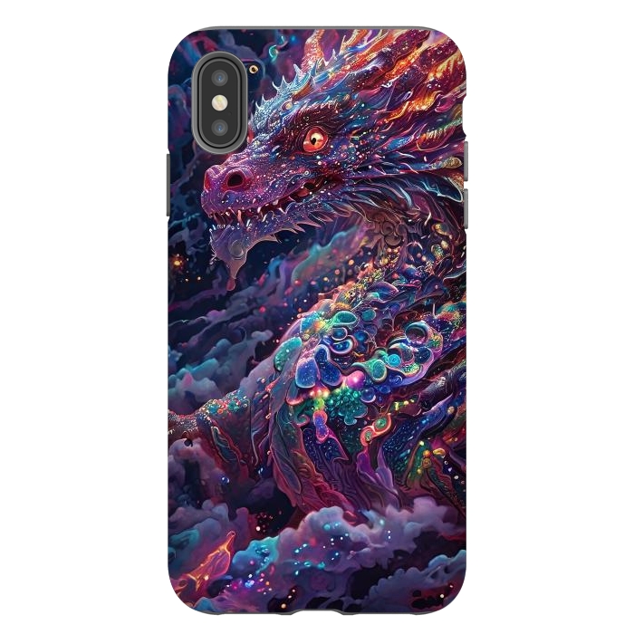 iPhone Xs Max StrongFit Iridescent Mythical Dragon by JohnnyVillas