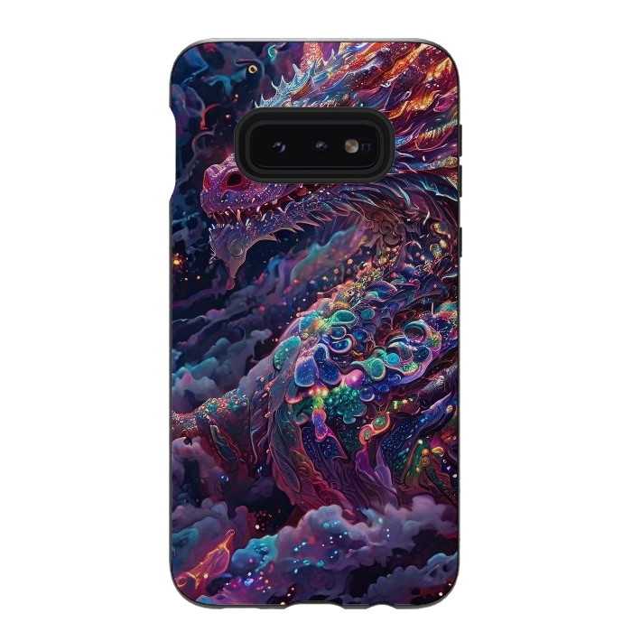 Galaxy S10e StrongFit Iridescent Mythical Dragon by JohnnyVillas