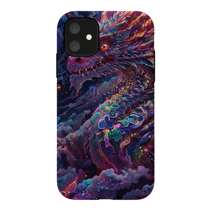 iPhone 11 StrongFit Iridescent Mythical Dragon by JohnnyVillas