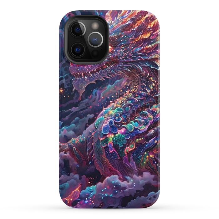 iPhone 12 Pro StrongFit Iridescent Mythical Dragon by JohnnyVillas