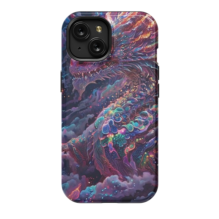 iPhone 15 StrongFit Iridescent Mythical Dragon by JohnnyVillas