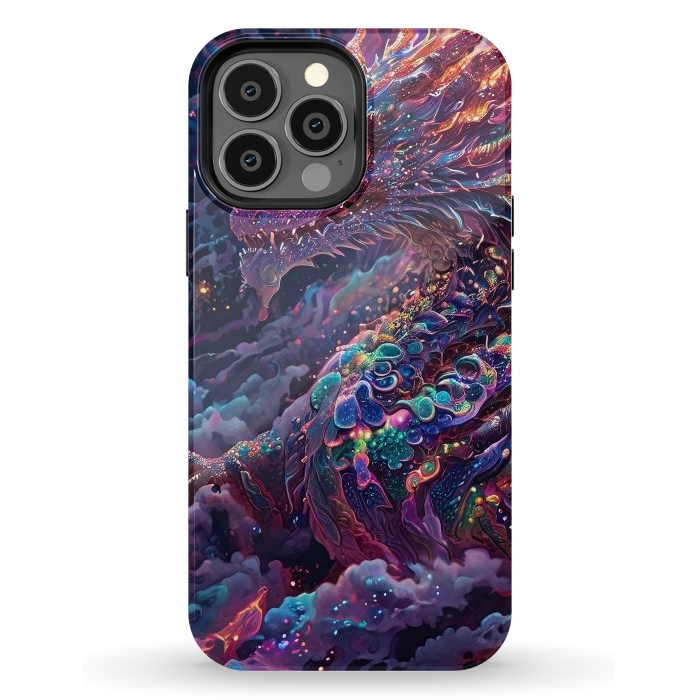 iPhone 13 Pro Max StrongFit Iridescent Mythical Dragon by JohnnyVillas