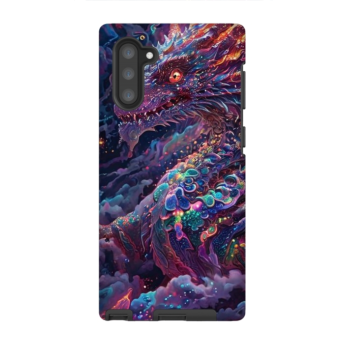 Galaxy Note 10 StrongFit Iridescent Mythical Dragon by JohnnyVillas