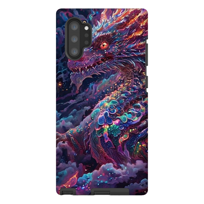 Galaxy Note 10 plus StrongFit Iridescent Mythical Dragon by JohnnyVillas