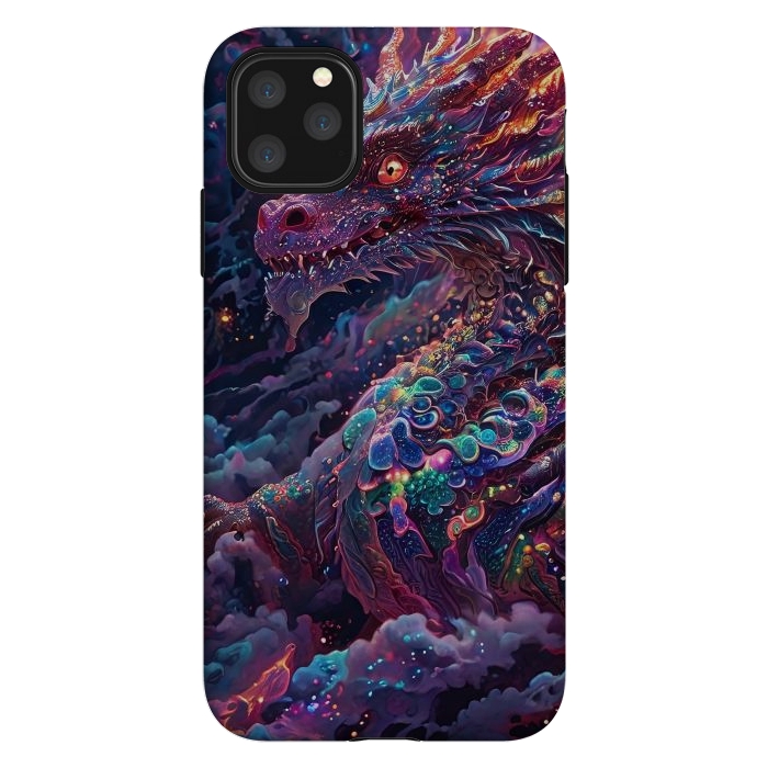 iPhone 11 Pro Max StrongFit Iridescent Mythical Dragon by JohnnyVillas