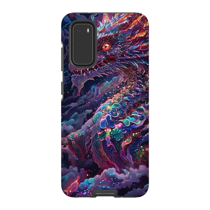 Galaxy S20 StrongFit Iridescent Mythical Dragon by JohnnyVillas