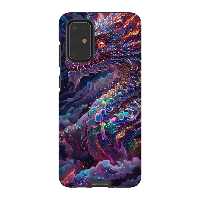 Galaxy S20 Plus StrongFit Iridescent Mythical Dragon by JohnnyVillas