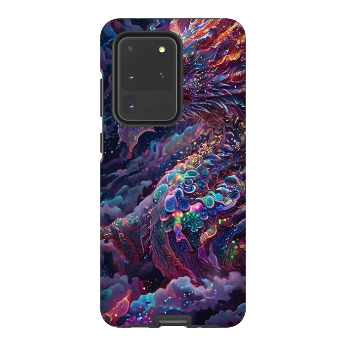 Galaxy S20 Ultra StrongFit Iridescent Mythical Dragon by JohnnyVillas