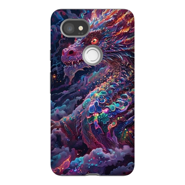 Pixel 2XL StrongFit Iridescent Mythical Dragon by JohnnyVillas