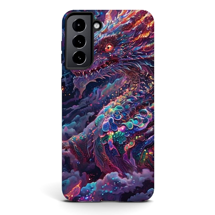 Galaxy S21 StrongFit Iridescent Mythical Dragon by JohnnyVillas