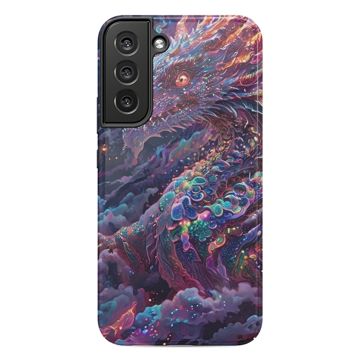 Galaxy S22 plus StrongFit Iridescent Mythical Dragon by JohnnyVillas