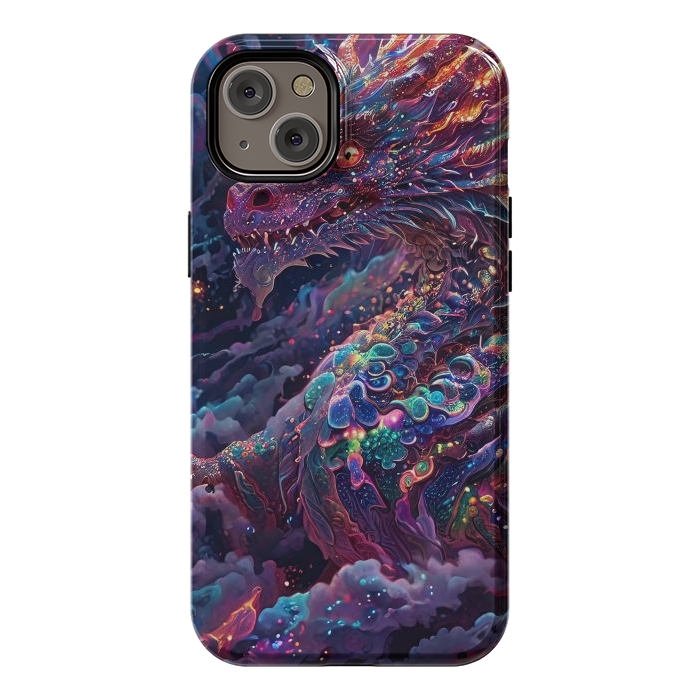 iPhone 14 Plus StrongFit Iridescent Mythical Dragon by JohnnyVillas