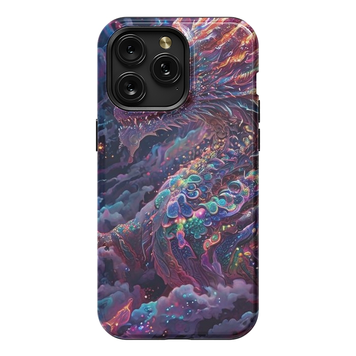 iPhone 15 Pro Max StrongFit Iridescent Mythical Dragon by JohnnyVillas