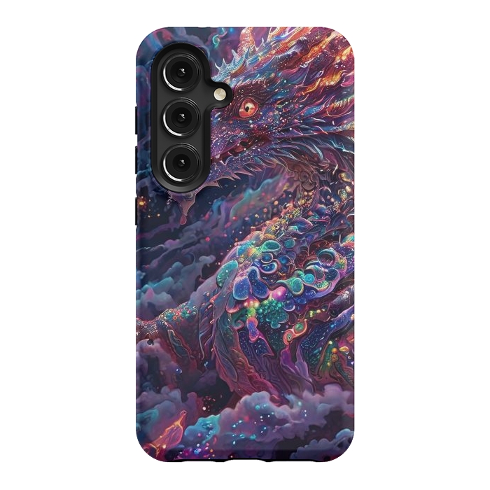 Galaxy S24 StrongFit Iridescent Mythical Dragon by JohnnyVillas