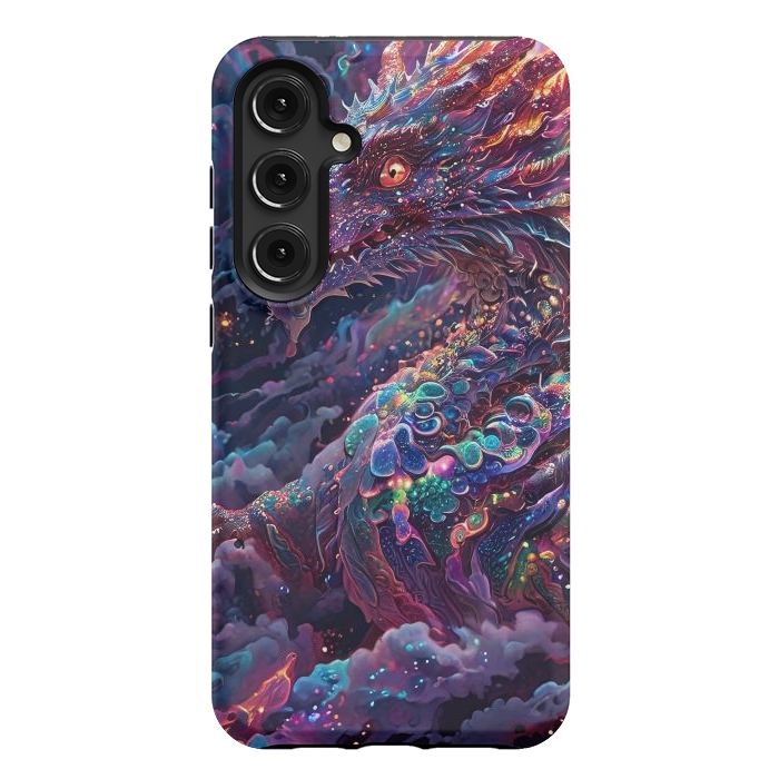 Galaxy S24 Plus StrongFit Iridescent Mythical Dragon by JohnnyVillas