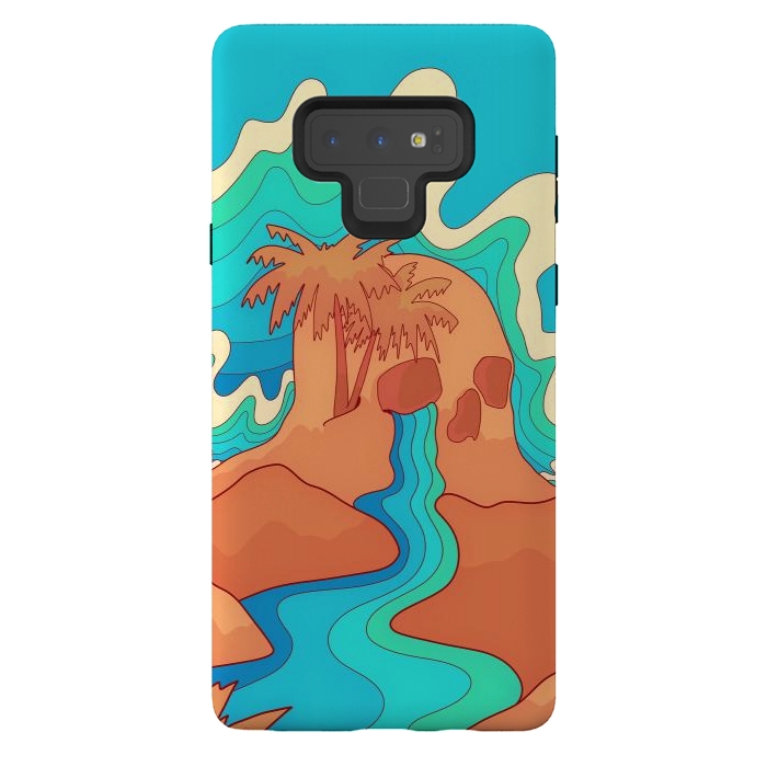 Galaxy Note 9 StrongFit Sea skull by Steve Wade (Swade)