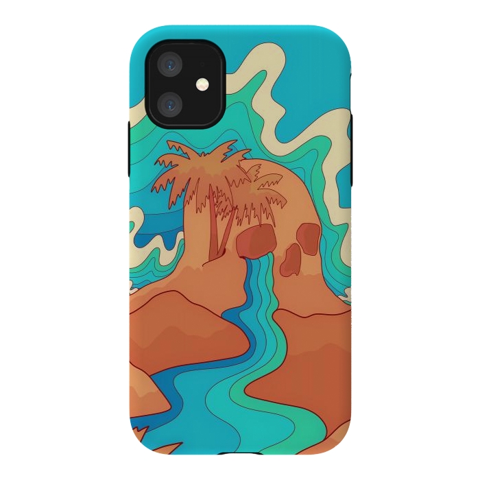 iPhone 11 StrongFit Sea skull by Steve Wade (Swade)