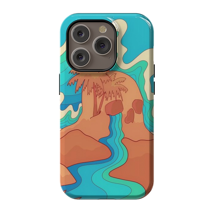 iPhone 14 Pro StrongFit Sea skull by Steve Wade (Swade)