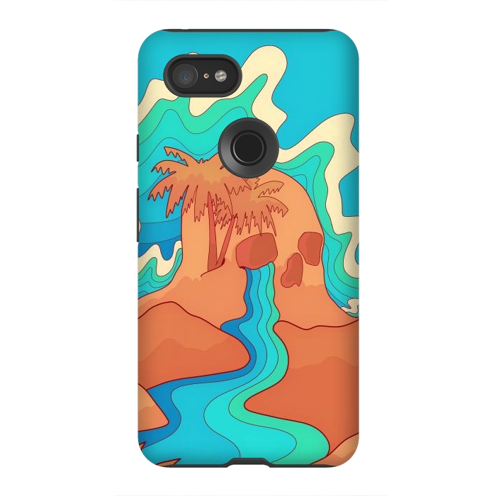 Pixel 3XL StrongFit Sea skull by Steve Wade (Swade)