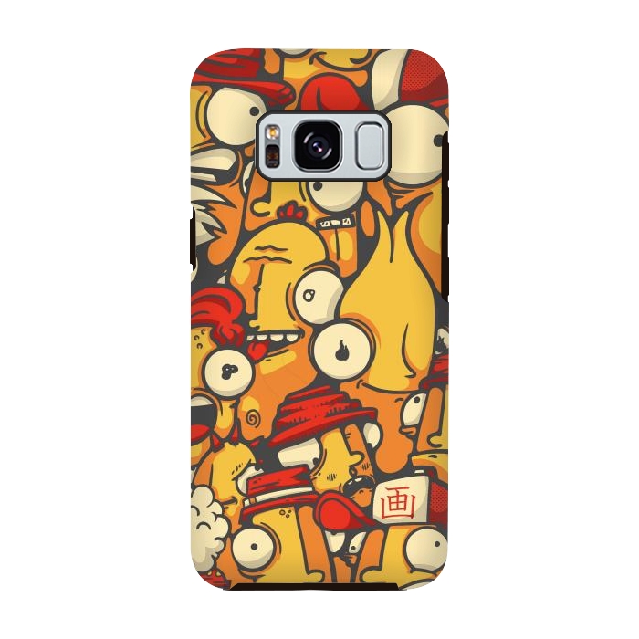 Galaxy S8 StrongFit yellow cartoon characters by Manuvila