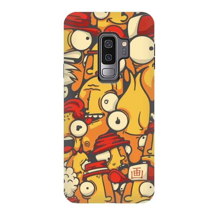 Galaxy S9 plus StrongFit yellow cartoon characters by Manuvila