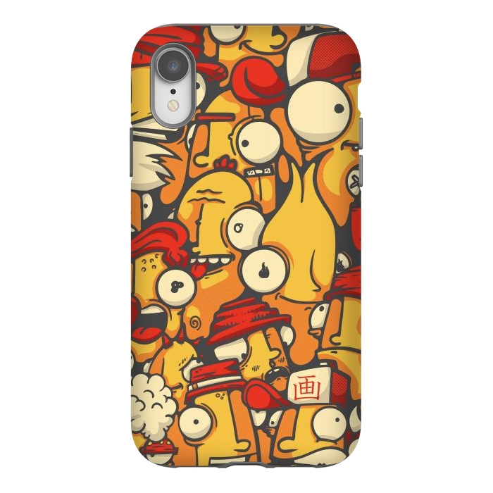 iPhone Xr StrongFit yellow cartoon characters by Manuvila