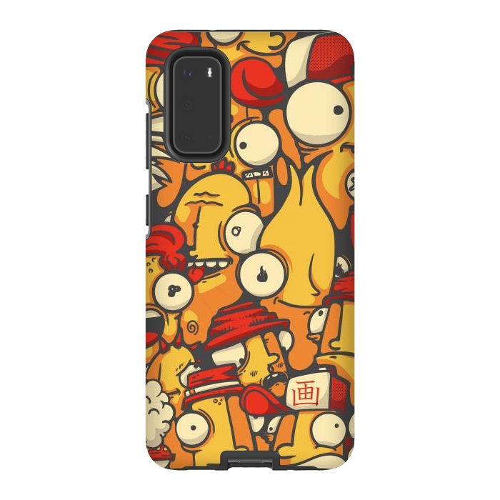 Galaxy S20 StrongFit yellow cartoon characters by Manuvila