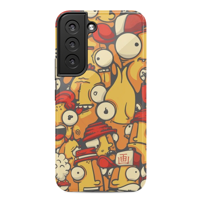 Galaxy S22 StrongFit yellow cartoon characters by Manuvila