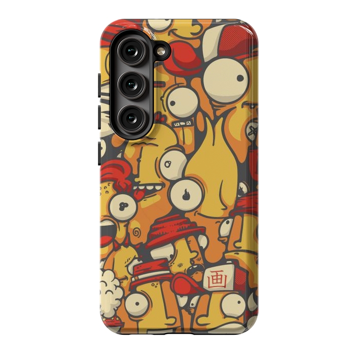 Galaxy S23 StrongFit yellow cartoon characters by Manuvila