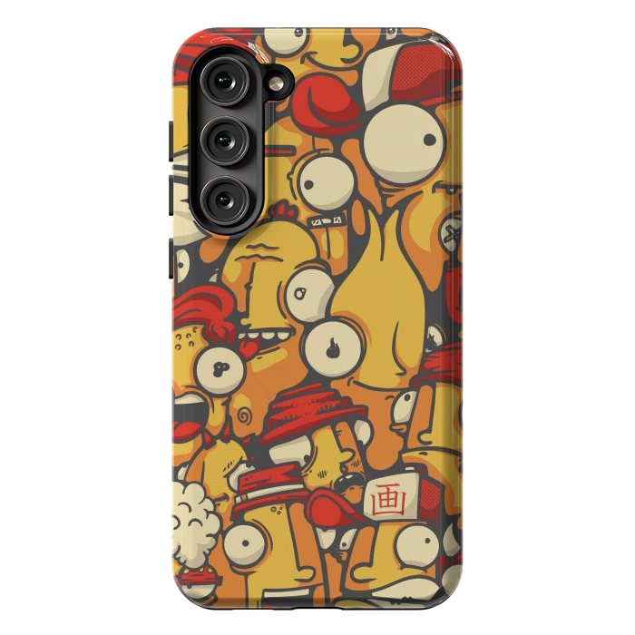 Galaxy S23 Plus StrongFit yellow cartoon characters by Manuvila