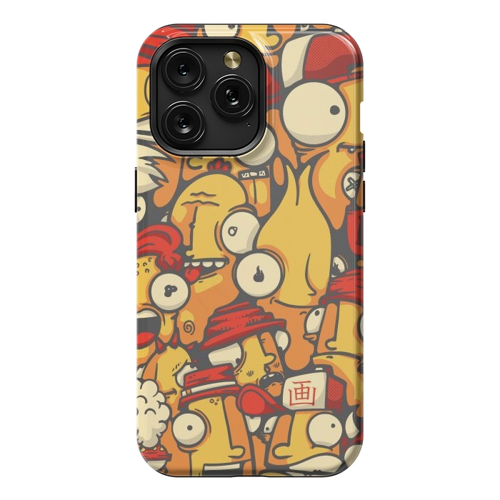 iPhone 15 Pro Max StrongFit yellow cartoon characters by Manuvila