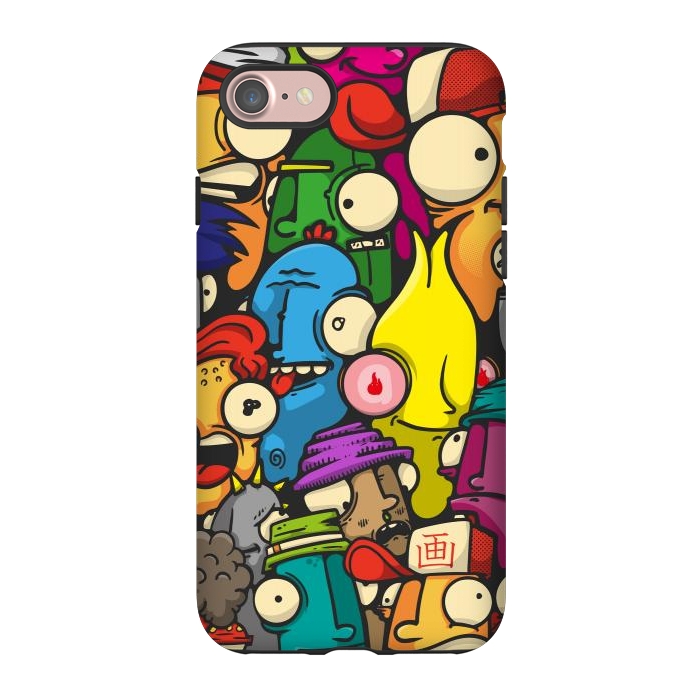 iPhone 7 StrongFit color cartoon characters by Manuvila