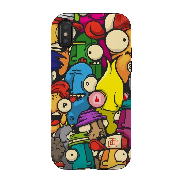 iPhone Xs / X StrongFit color cartoon characters by Manuvila