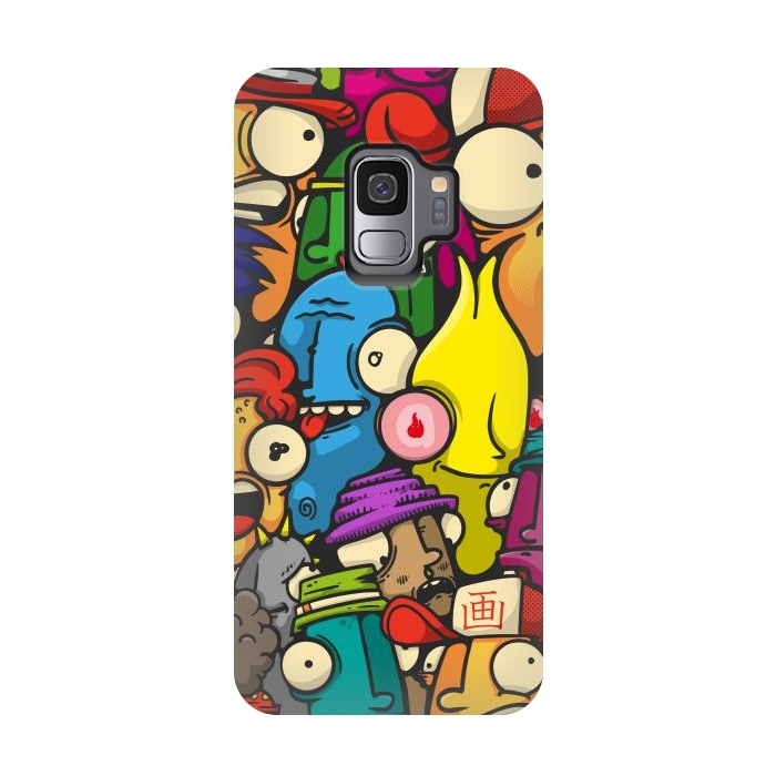 Galaxy S9 StrongFit color cartoon characters by Manuvila