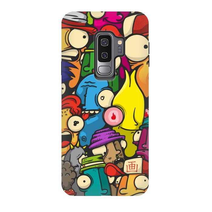 Galaxy S9 plus StrongFit color cartoon characters by Manuvila