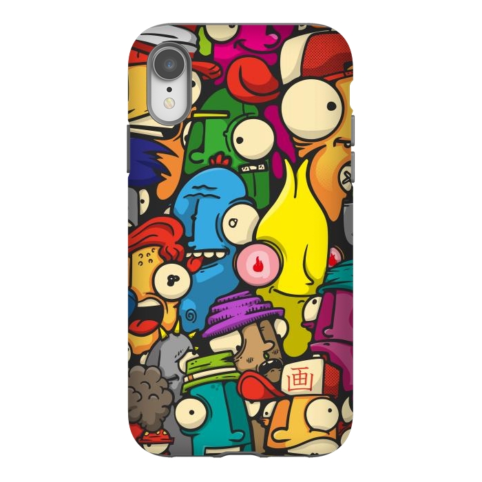 iPhone Xr StrongFit color cartoon characters by Manuvila